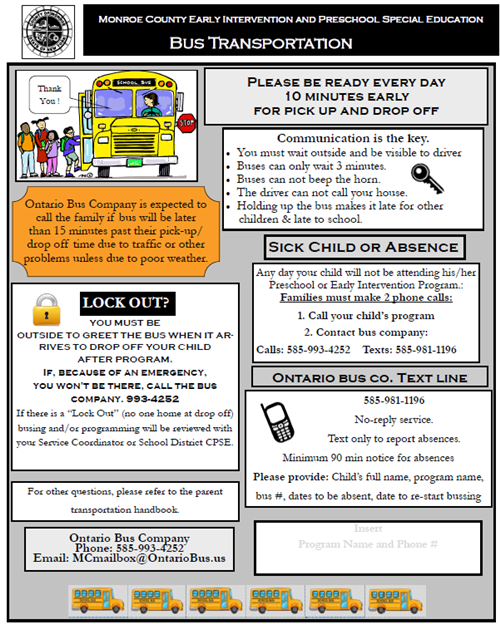 Parent Bus Flyer